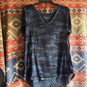 Lucky Brand Women's Navy Camo Tee